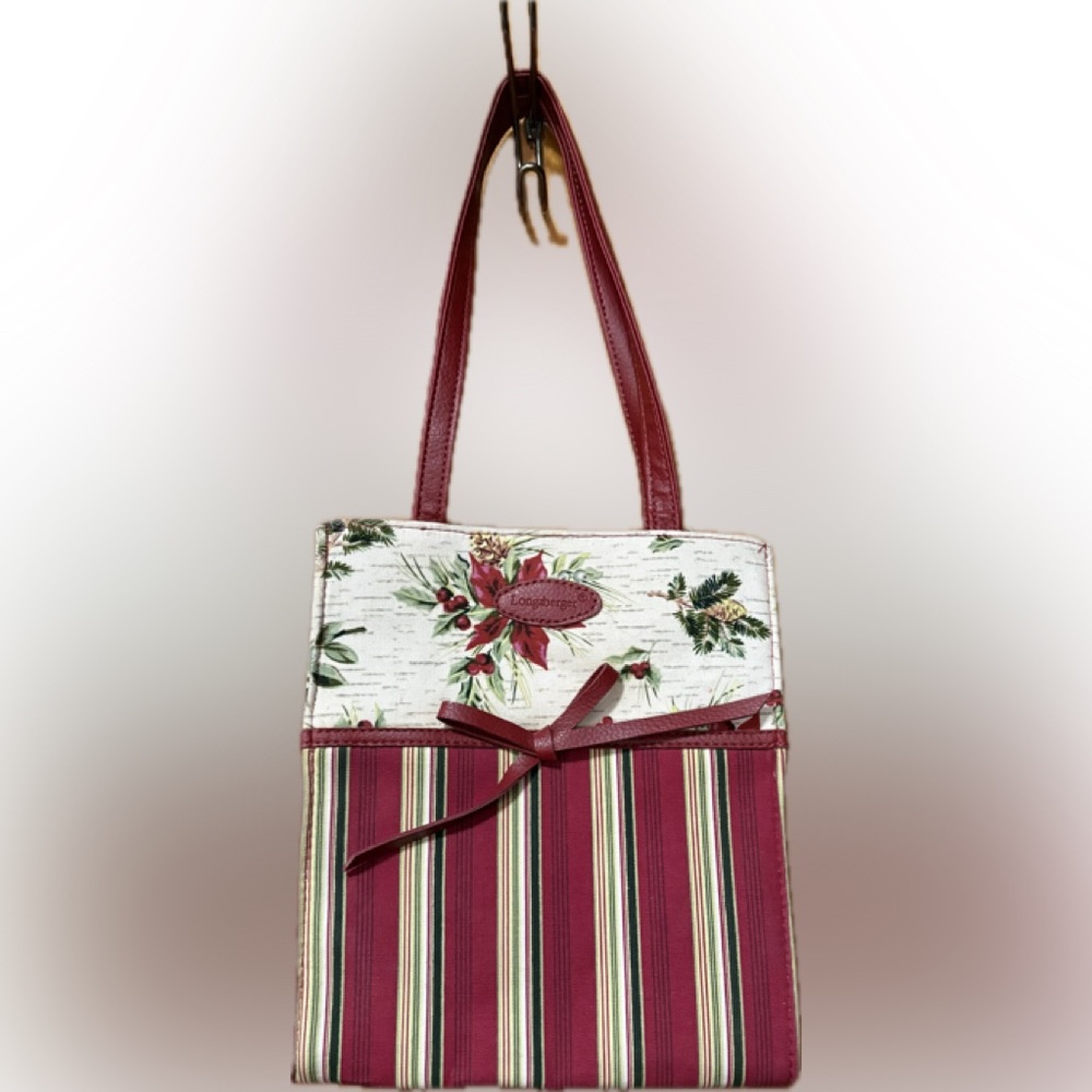 Vintage Longaberger Canvas and Leather Purse
